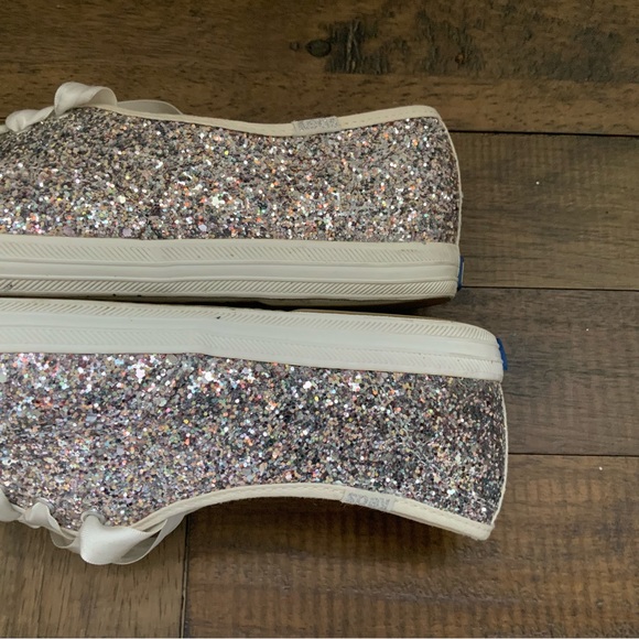 Kate Spade Silver Glitter Sneakers - Picture 9 of 13